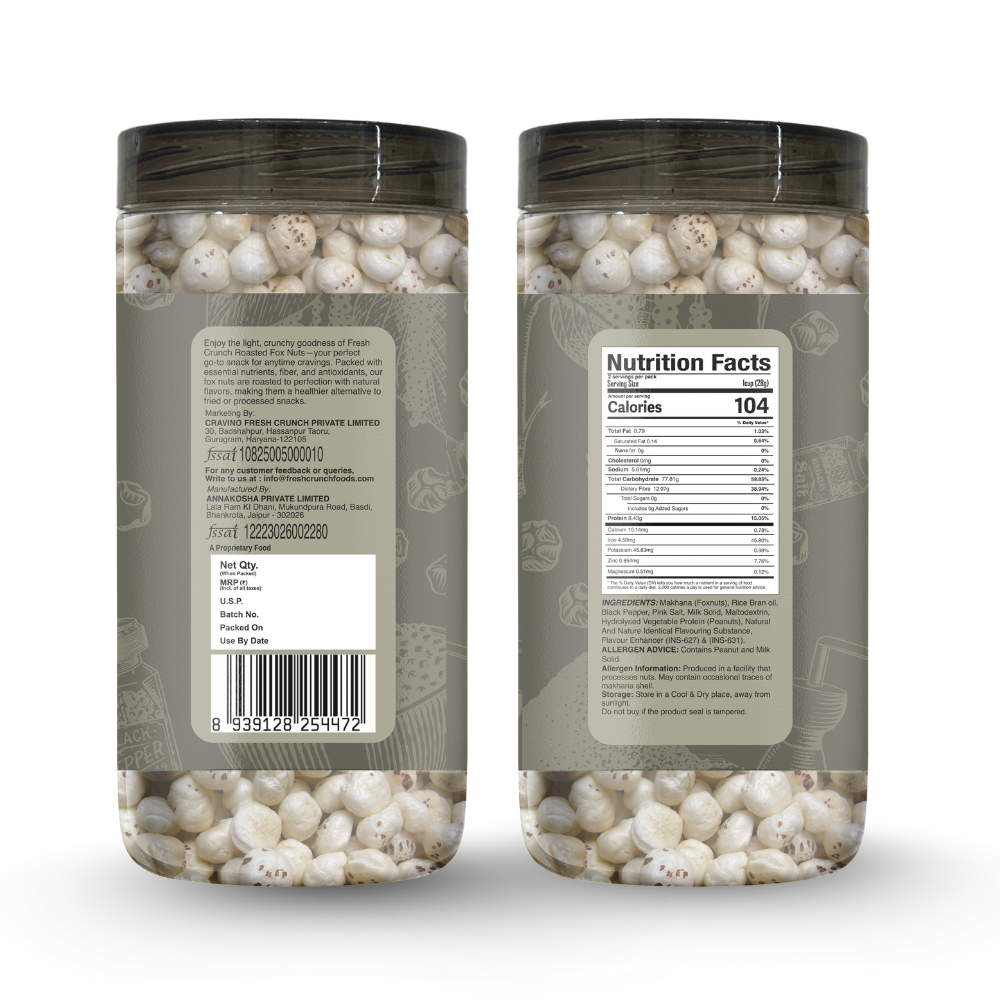 Black Pepper & Himalayan Salt Flavored Roasted Makhana