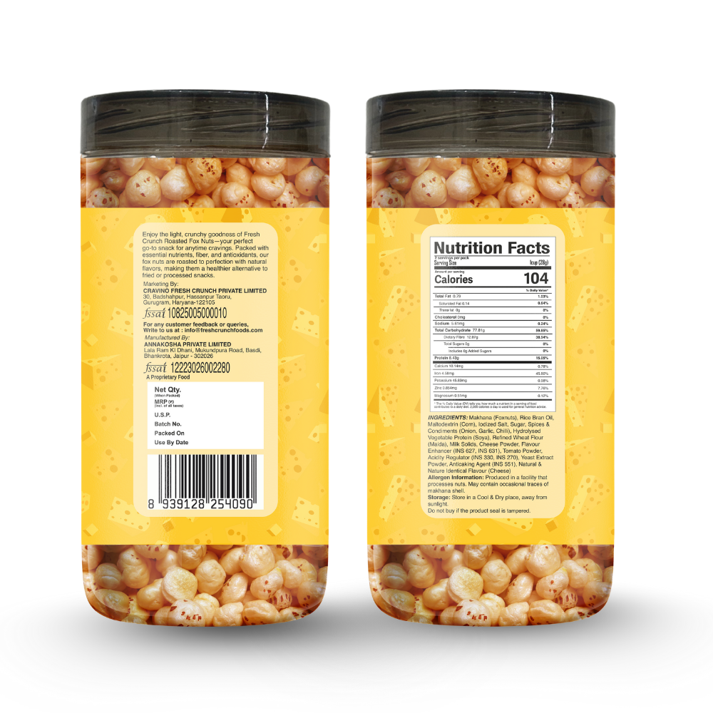 Cheese & Herbs Flavored Roasted Makhana