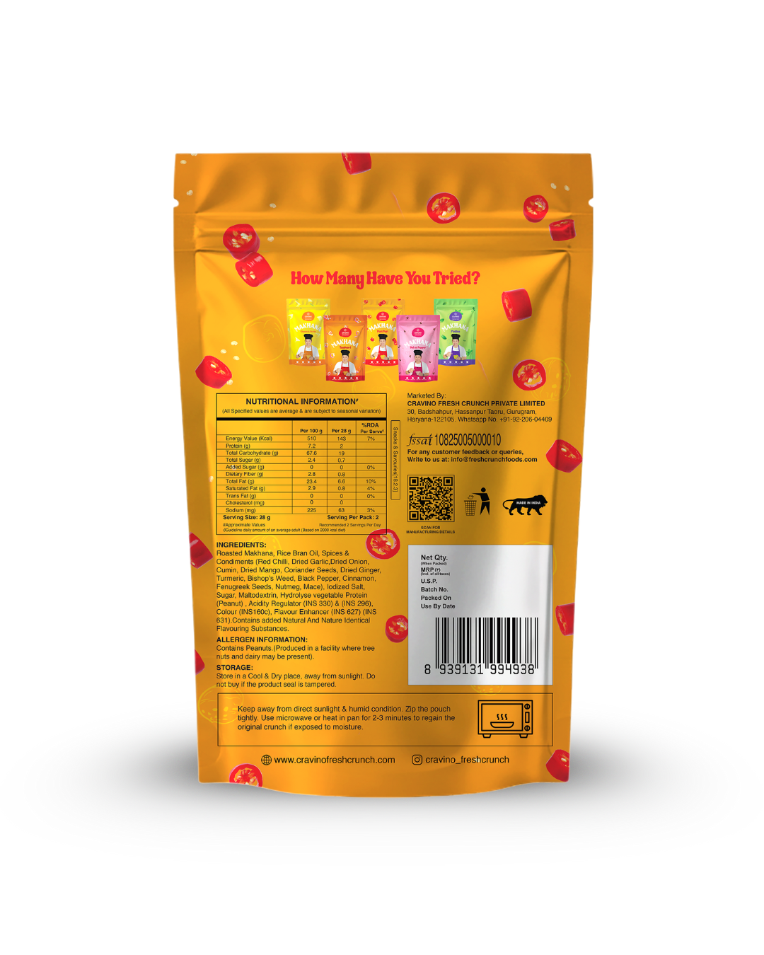 Peri Peri Flavored Roasted Makhana