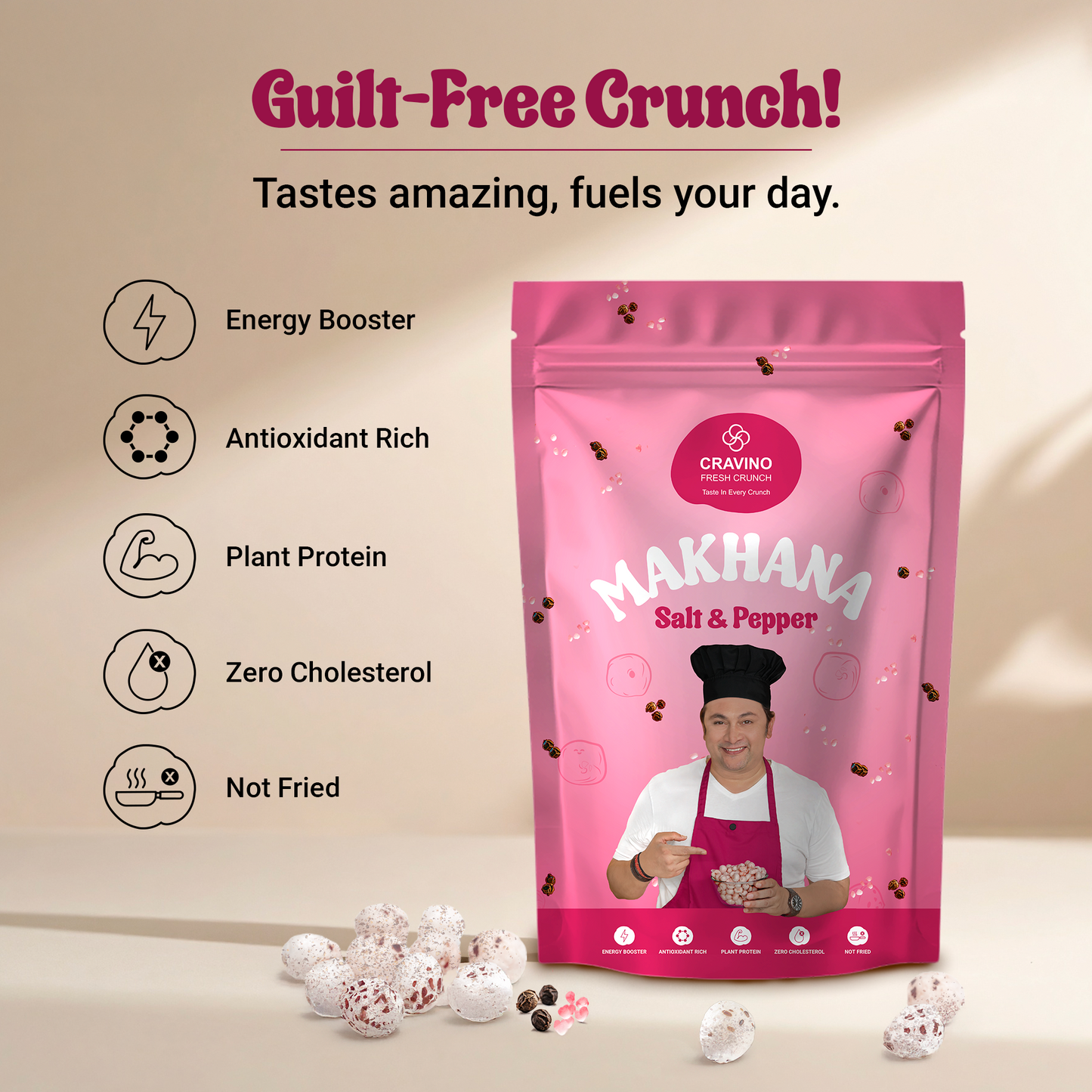 Black Pepper & Himalayan Salt Flavored Roasted Makhana